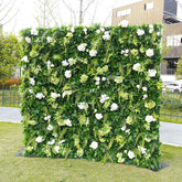 Aperturee - Aperturee Tropical Greenery White Floral Wall For Party Decor